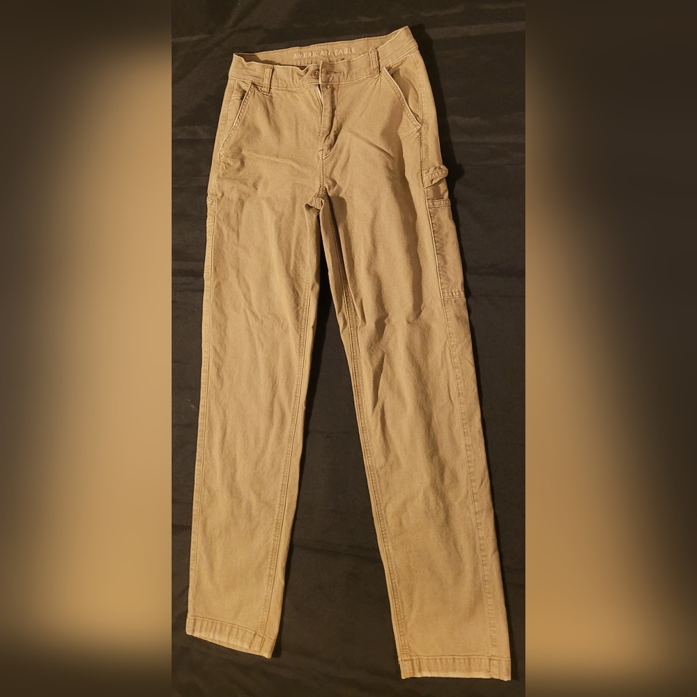 American EAGLE stretch Tan Cargo Pants